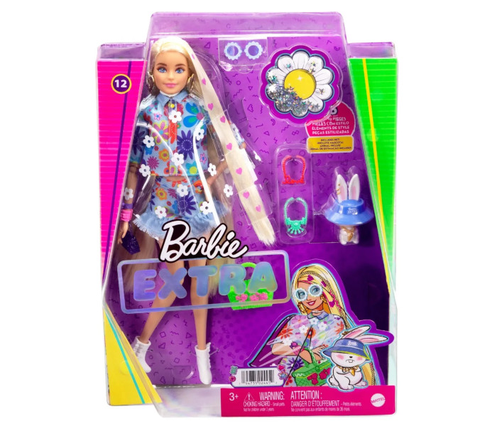 Igračka Barbie extra cvijetna sa ljubimcem