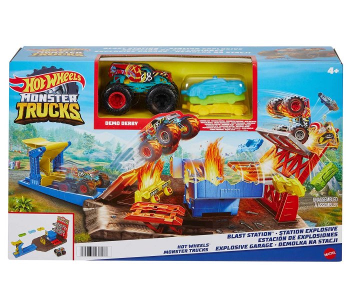 Igracka Hot Wheels monster truck set sa ispaljivačem