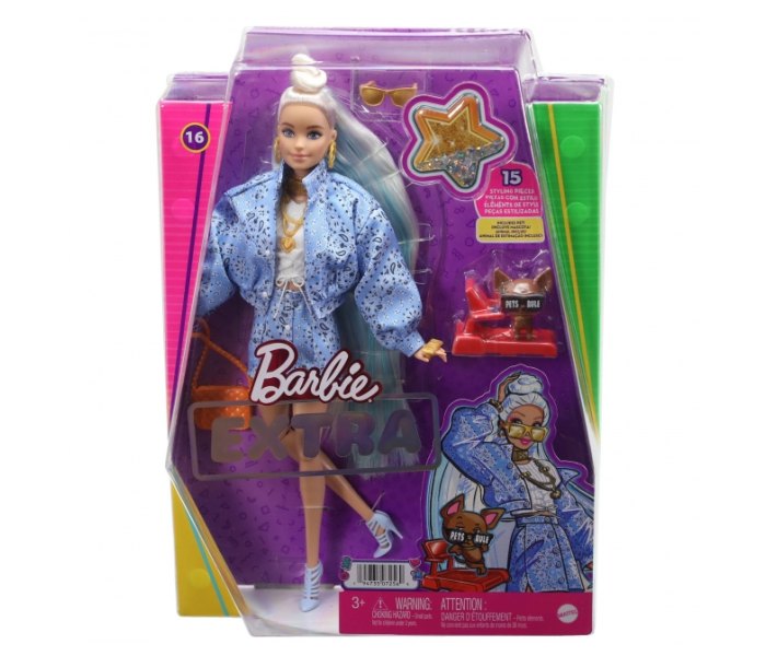 Igračka Barbie extra plavi komplet