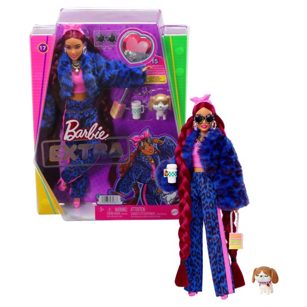 Igračka Barbie extra plavi leopard print