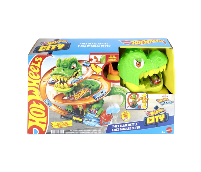 Igračka Hot Wheels city T-Rex vatrogasna stanica