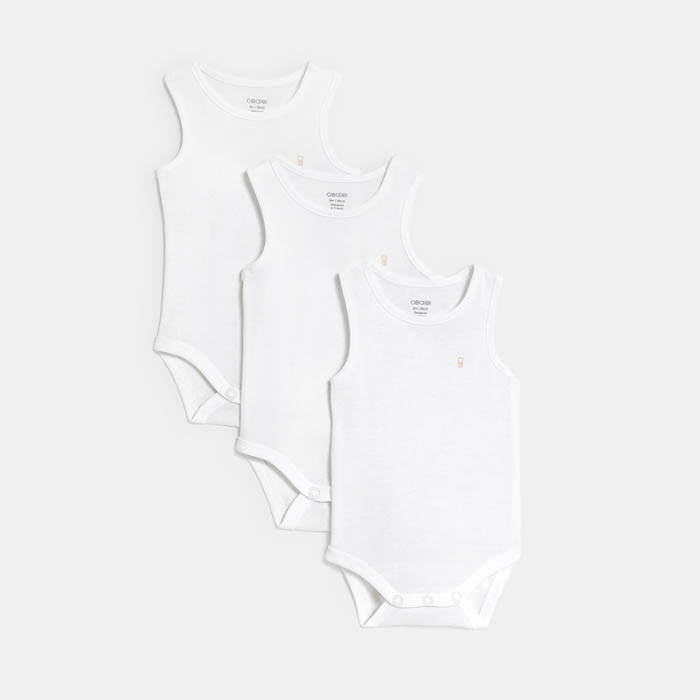 Unisex bodi za bebe bez rukava (pakovanje od 3 komada)