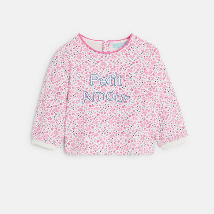 Majica od flisa sa cvjetnim printom za djevojčice