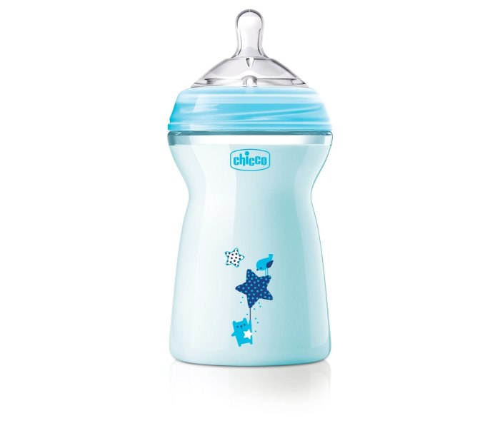 Flasica natural feeling silikon 150 ml plava 0+0%bpa