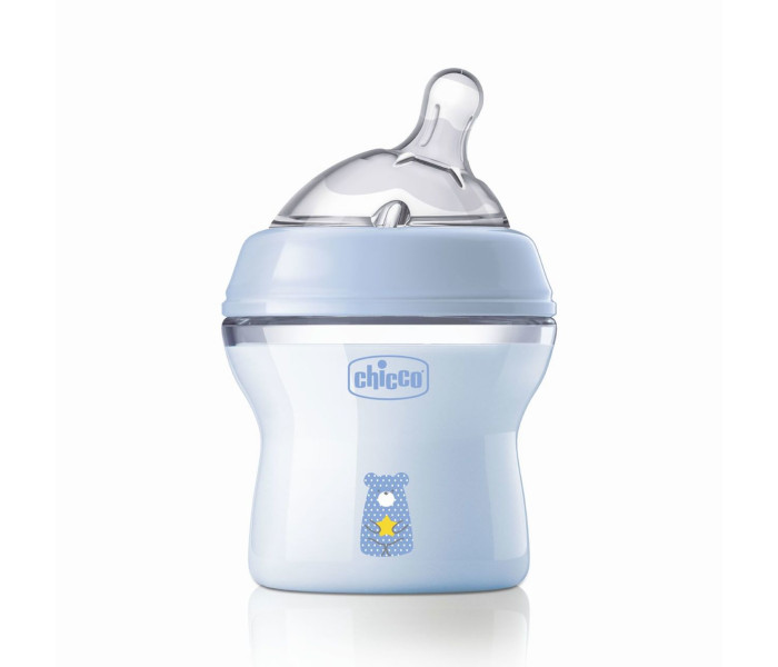 Flašica natural feeling silikon 150 ml plava 0+0%bpa