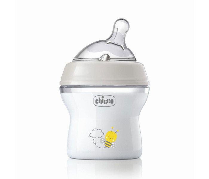 Flašica natural feeling silikon 150 ml siva 0m+ 0%bpa