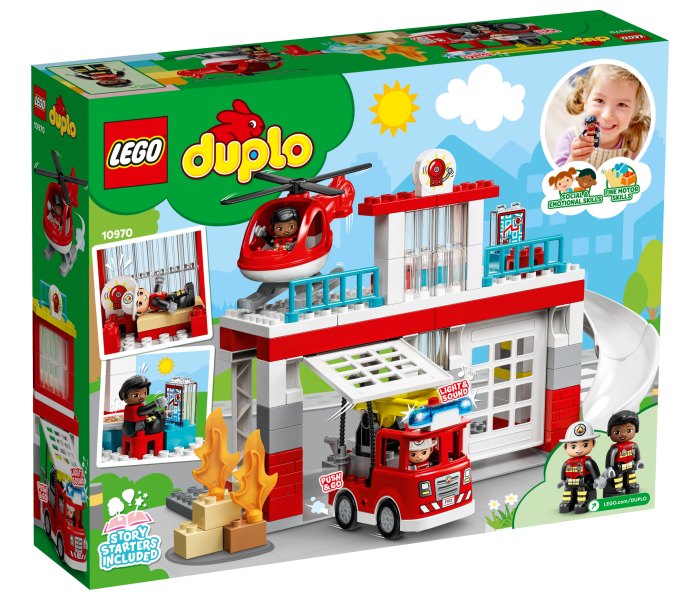 Igračka Lego kocke Fire station & helicopter, Duplo 2g+