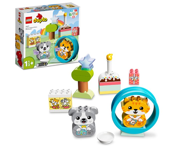Igračka Lego kocke My first puppy & kitten with sound, Duplo, 1 1/2