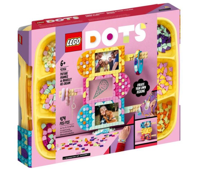 Igračka Lego kocke Ice cream picture frames & bracelet , Dots 6g+