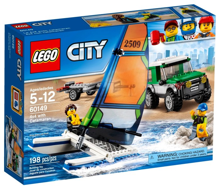 Lego kocke 4x4 with catamaran City