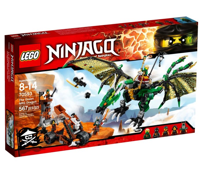 Lego kocke the green nrg dragon ninjago