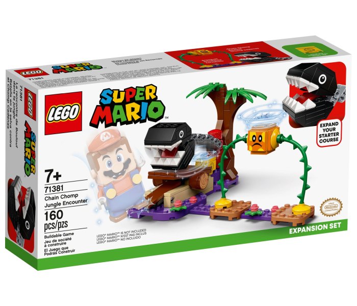Igračka Lego kocke Chain chomp jungle encounter expansion set, Super Mario, 7g+