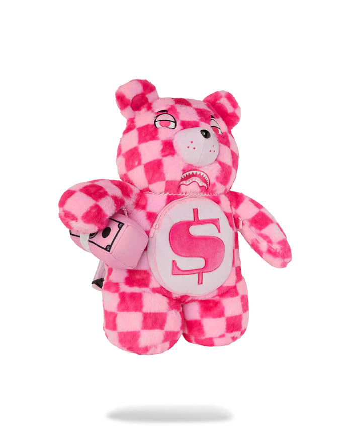 Ranac PINK FUR CHECK MONEYBEAR
