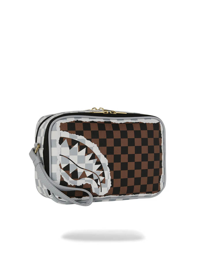 Neseser CREAM AND BROWN TEAR CHECK