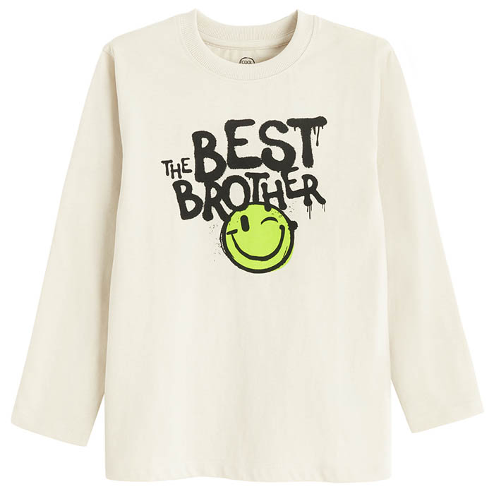Majica dugih rukava za dječake, bež