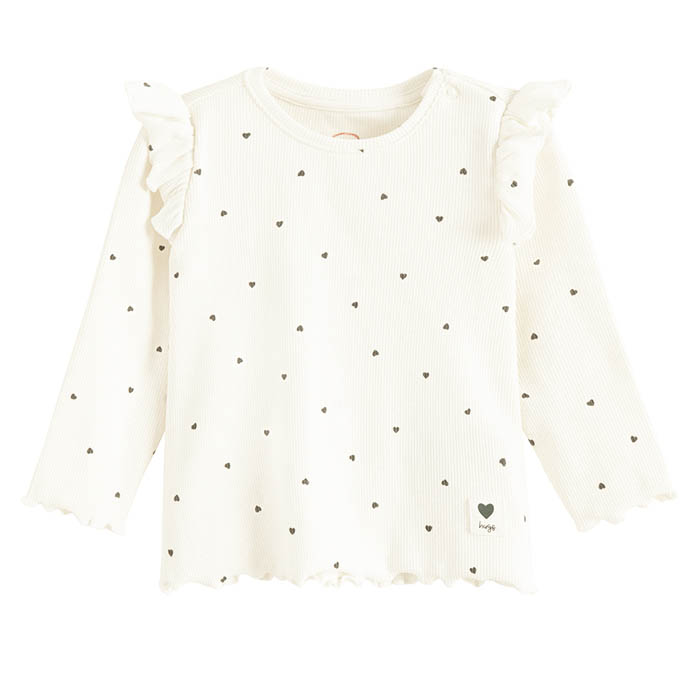 Bluza dugih rukava za djevojčice, bijela