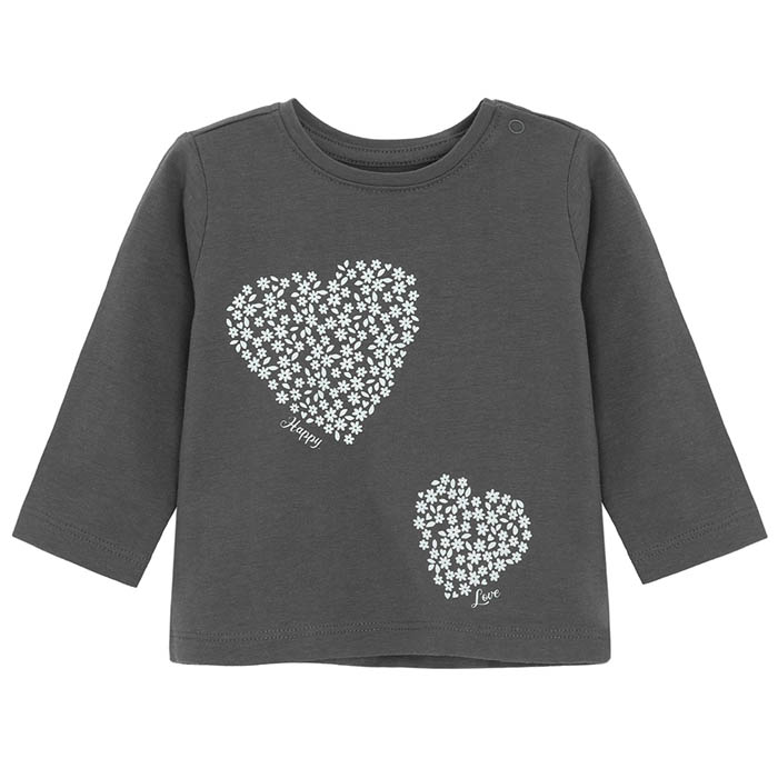 Majica dugih rukava za djevojčice, crna