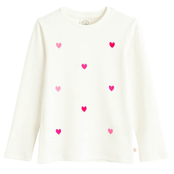Majica dugih rukava za djevojčice, bijela