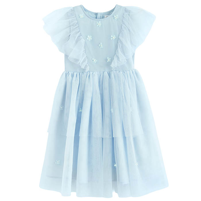Haljina kratkih rukava za djevojčice, plava