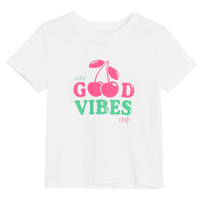 Majica kratkih rukava za djevojčice, bijela