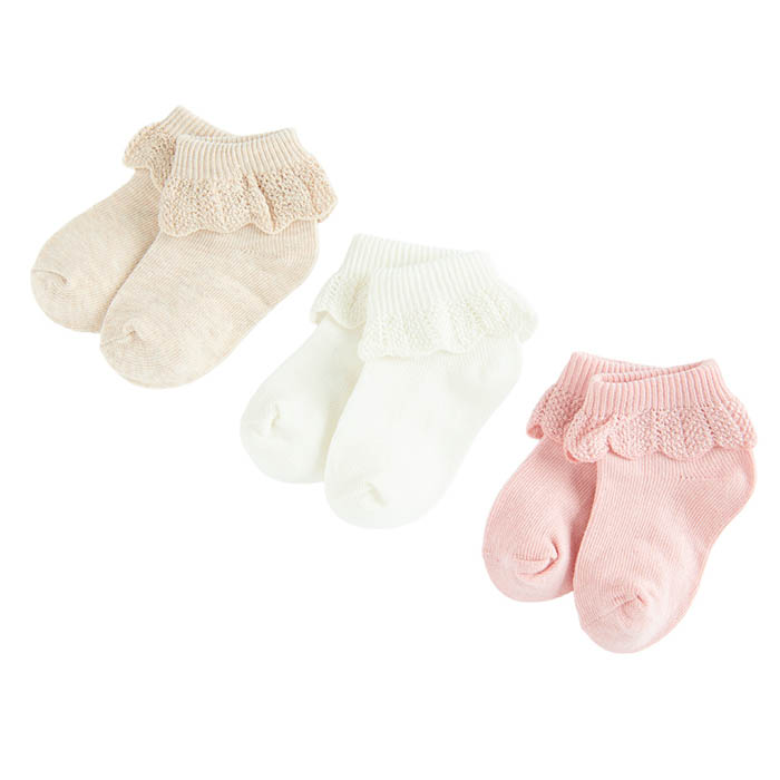 Čarape, 3 kom. za djevojčice, više boja