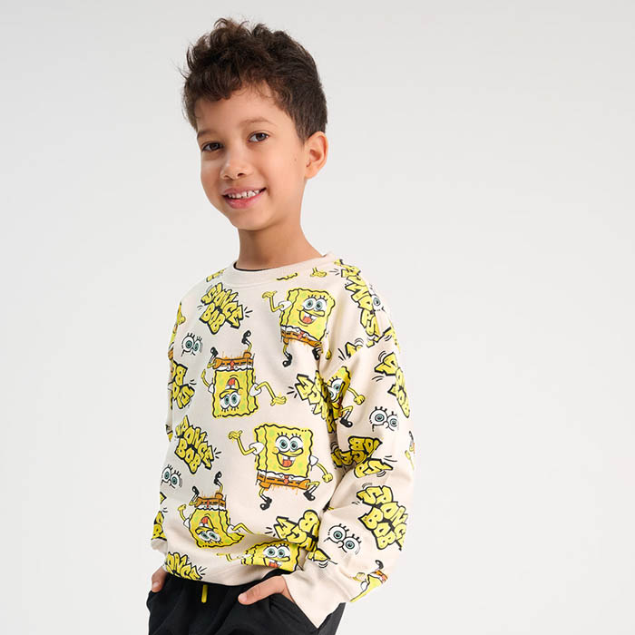 Sponge Bob dukserica za dječake, bež