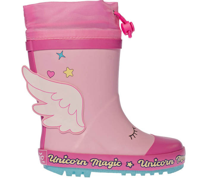 Pollino gumene čizme za djevojčicu, unicorn rosa
