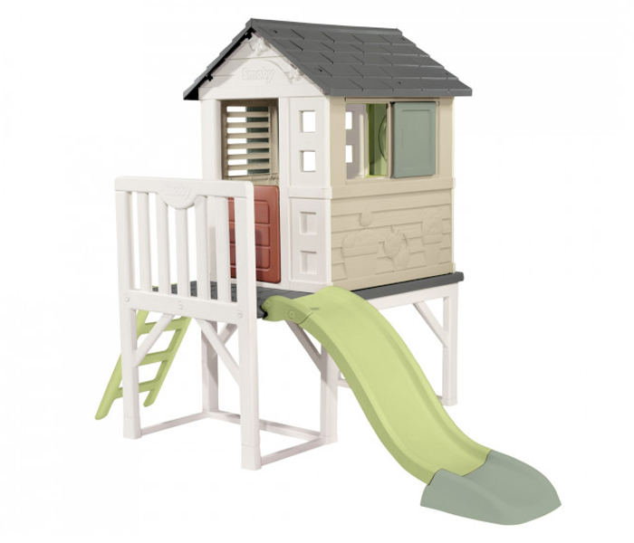 Smoby izdignuta kućica sa toboganom