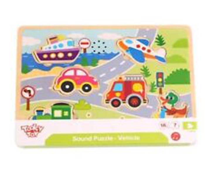 Tooky toy drvene zvučne puzle - vozila