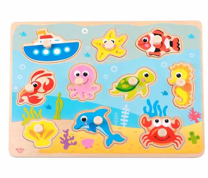 Tooky toy drvene puzle - morski svet