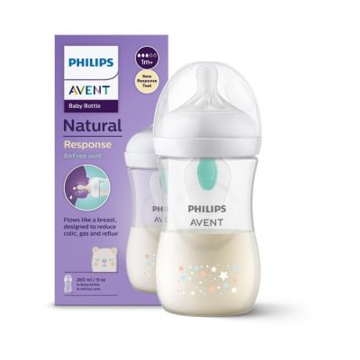 Flašica Philips Avent Natural Response 260ml.sa Airfree ventilom, deco
