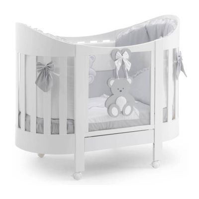 Krevet bijeli Oval Jolie set grey