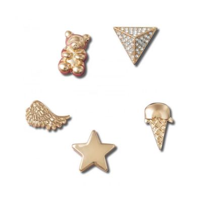 Crocs ukras Jibbitz / Gold Icons 5 Pack