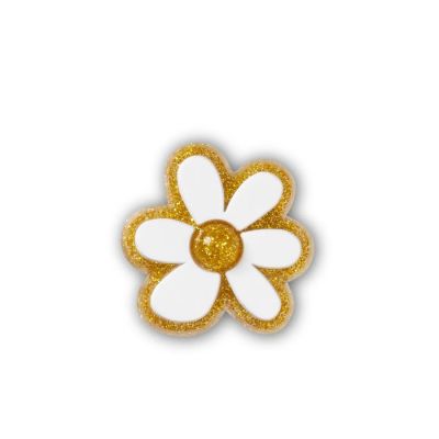 Crocs ukras Jibbitz / Gold And White Floral