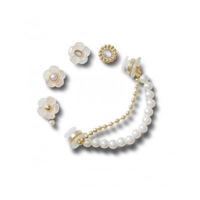 Crocs ukras Jibbitz Gold and Floral 5 Pack