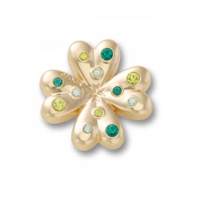 Crocs ukras Jibbitz Gold SMT Gem Clover