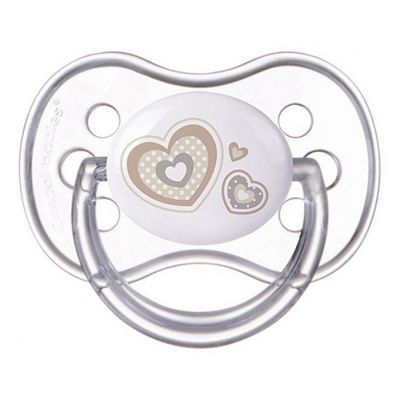 Varalica silikon symmetric  18 mjeseci beige hearts