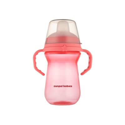 Šolja sa silikonskim kljunom, 250ml.roze