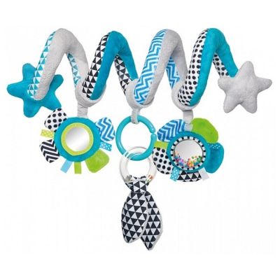 Interaktivna spirala za bebe Zig zag plava
