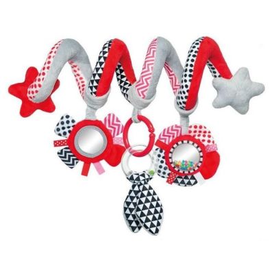 Interaktivna spirala za bebe Zig zag crvena
