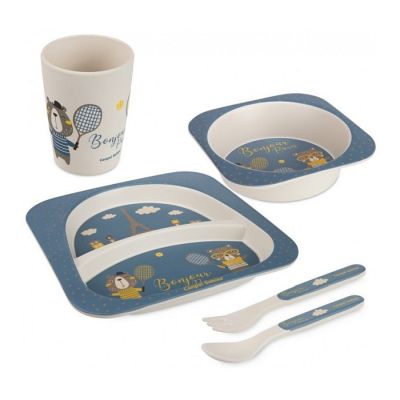 Set za hranjenje 5/1 plavi Bonjour Paris