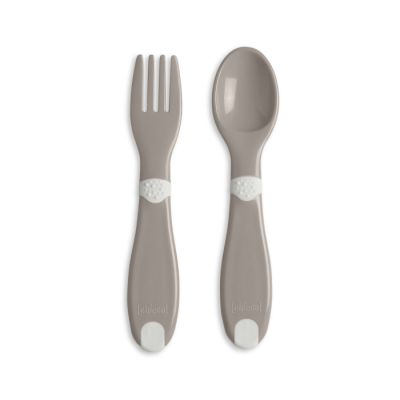 Set viljuška i kašika 12m+ siva