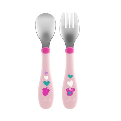 Set metalni  viljuska i kasika 18m+girl/neutral