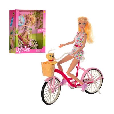 Igračka lutka Defa Lucy set sa biciklom i ljubimcem