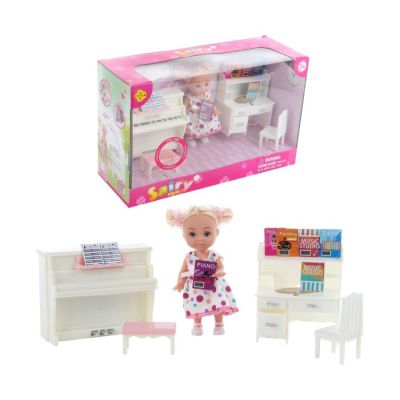 Igračka lutka Defa Sairy set sa klavirom i radnim stolom