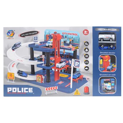 Igračka policijska zgrada sa autima