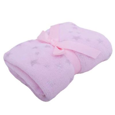 Bebi ćebe zvjezdice rozo 90x75cm