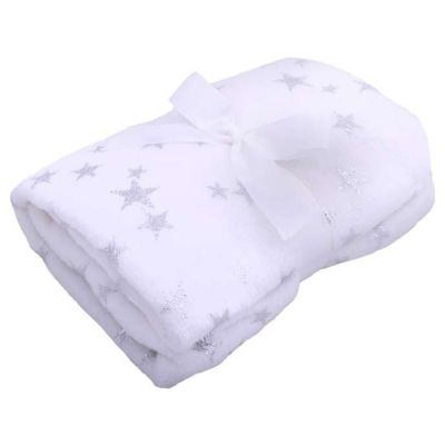 Bebi ćebe zvjezdice bijelo 90x75cm