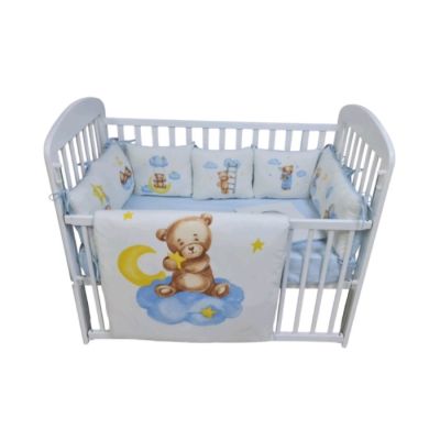 Posteljina sa jastucima Teddy plava