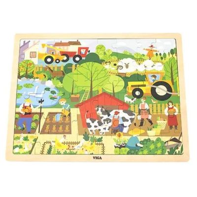 Igračka Master drvene puzle farma 48kom.
